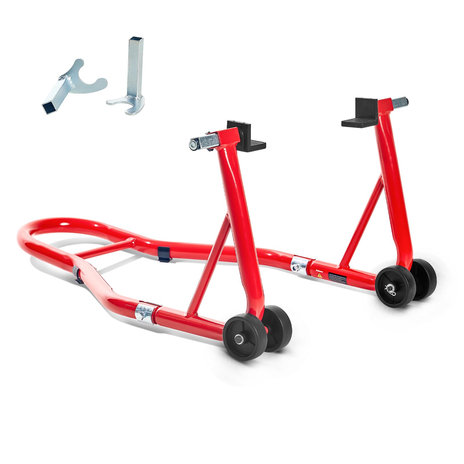 Donext Motorcycle Stand 850Lb Sport Bike Rear Wheel Lift Swingarm Paddock Stands Red, U+L