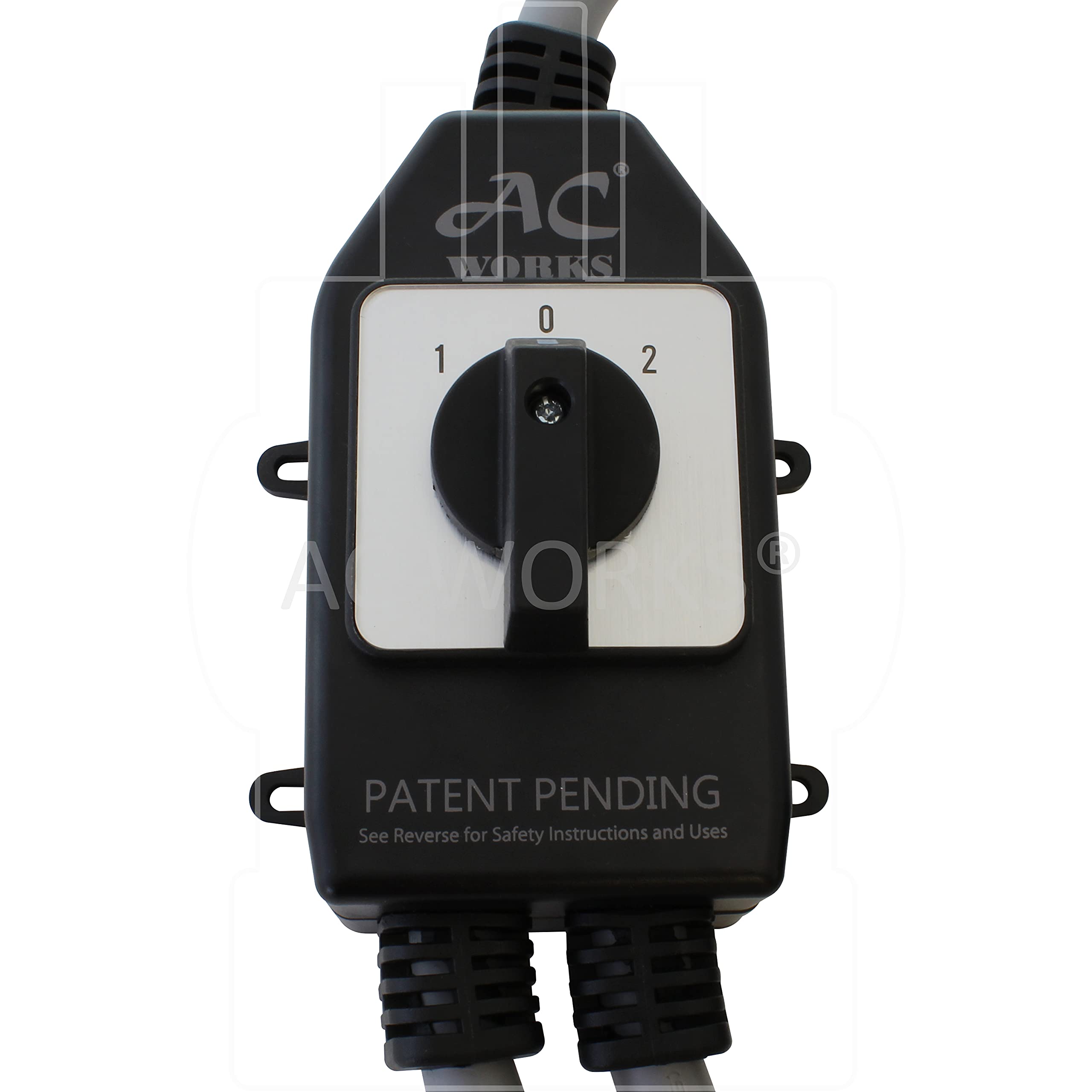 Ac Works Ev Charging Adapter For Tesla Use (Safety Switch Y-Cable-3-Prong Dryer)