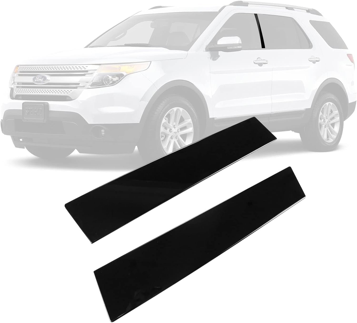 AIWGIW B Pillar Trim Door Molding Fit for 2011-2016 Ford Explorer, OE 926-448,926-449, BB5Z-7820554-AB, BB5Z7820554AC