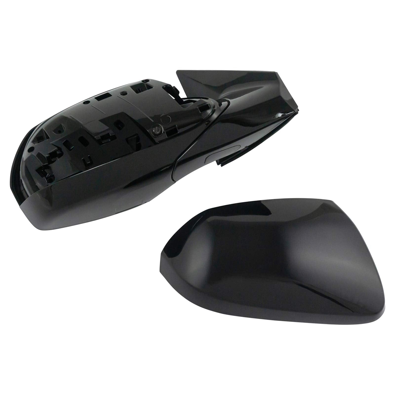 Trq Right Mirror With Heat Without Housing Turn Signal Passenger Side Compatible With 2013-2016 Hyundai Santa Fe Hy1321206