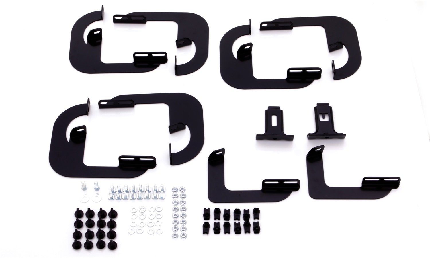 Lund 318093 Tube Step Running Board Brackets For 2010-2018 Toyota 4Runner W/Body Cladding , Black