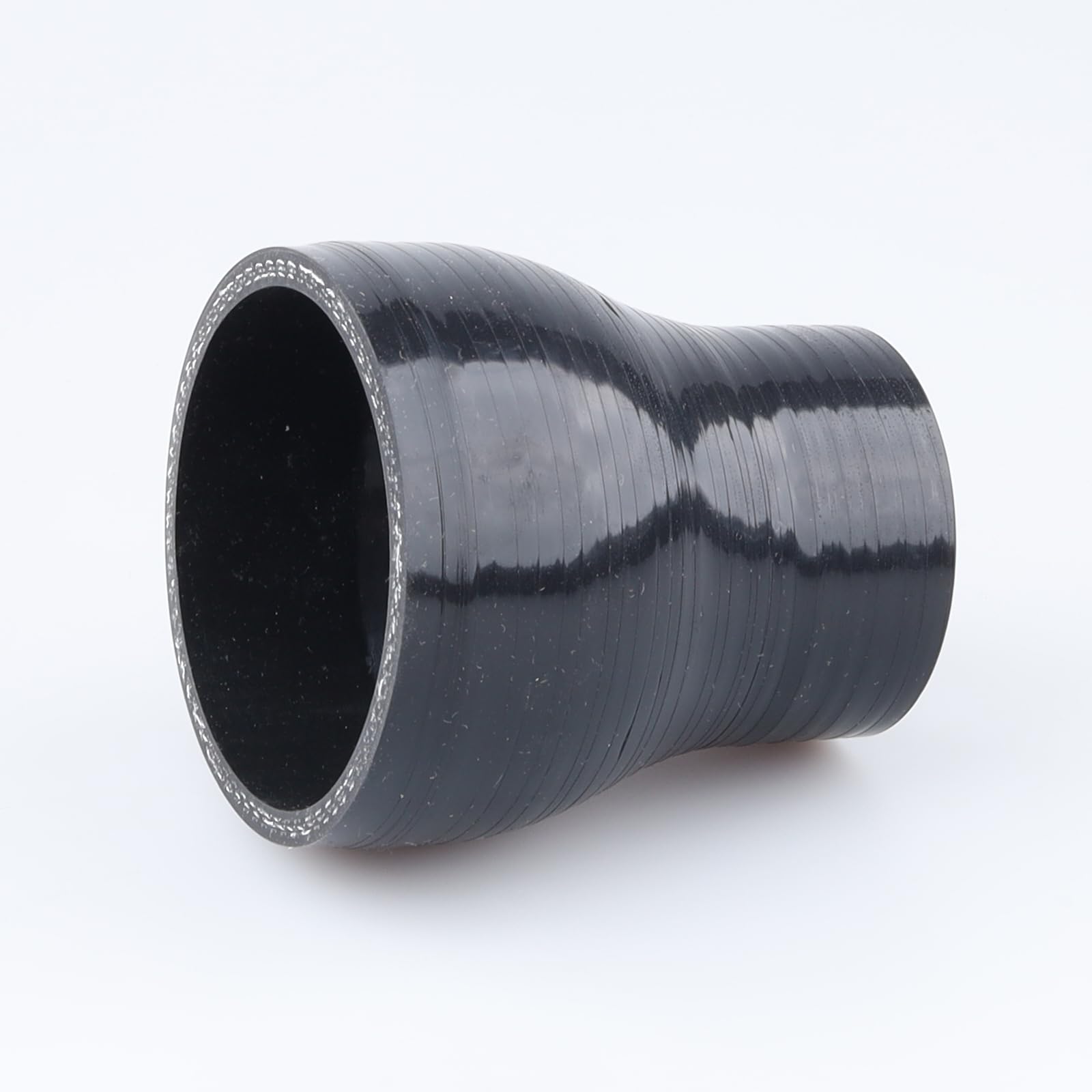 Ac Performance Id 2.5'' To 1-5/8'' (63Mm To 41Mm) Silicone Hose Straight Reducer 3-Ply Reinforced Black, 3'' Length