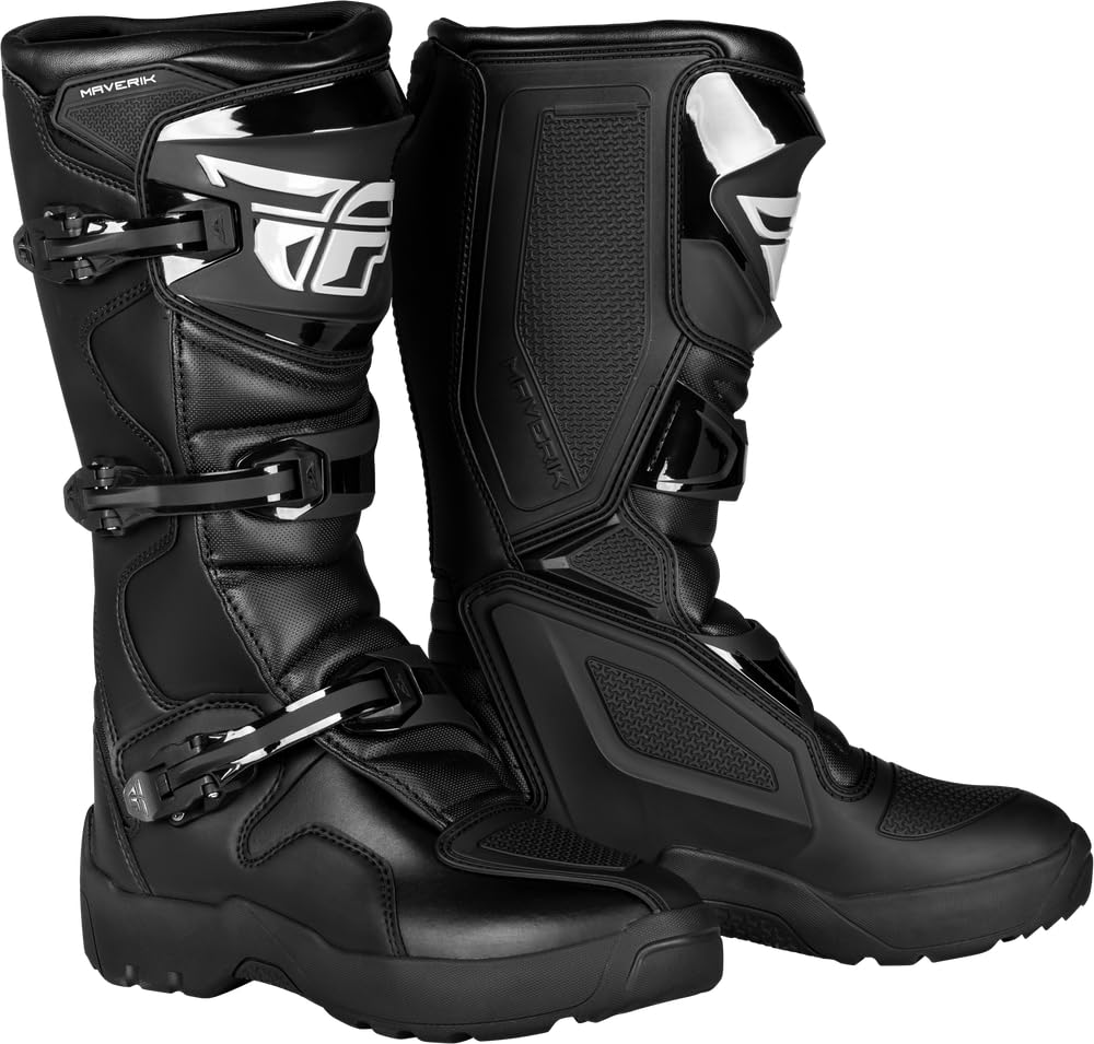 Fly Racing Maverik LT Enduro riding boots (Black/Black LT, 12)