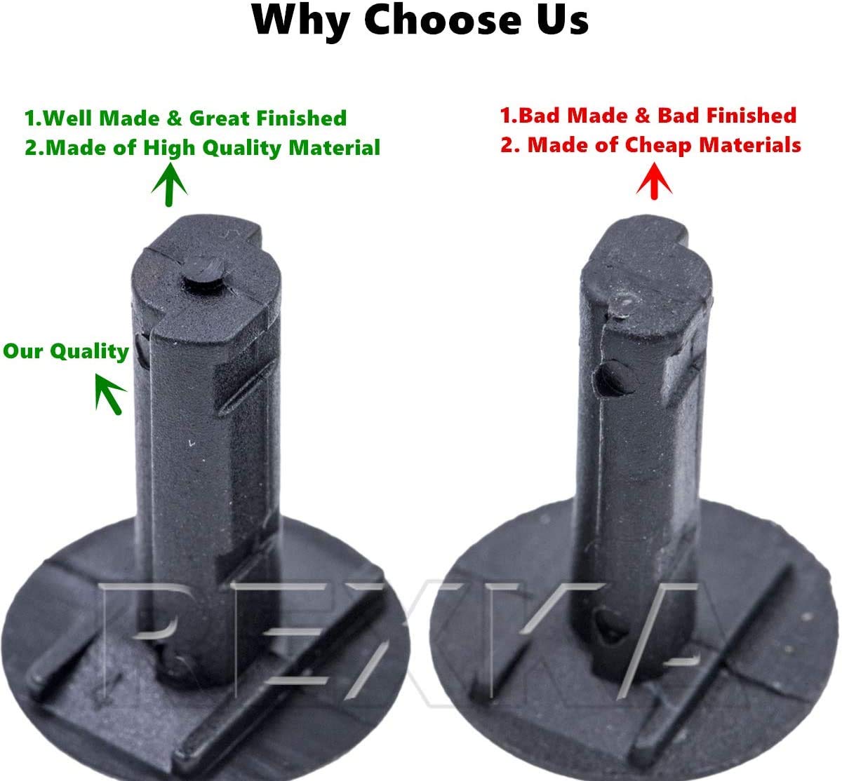 Rexka 50Pcs Grille Push Pin Retainer Clips Fasteners Rivet 6503598 Compatible With 2007-2020 Jeep Wrangler Jk, Wrangler Unlimite