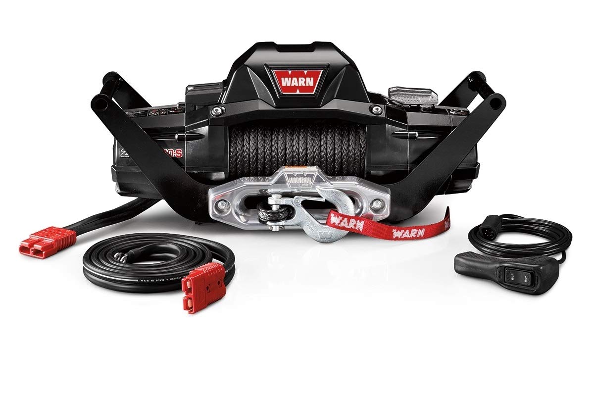 Warn 104179 Zeon 10-S Multi-Mount Portable Winch Kit With Spydura Synthetic Rope - 10,000 Lb Capacity
