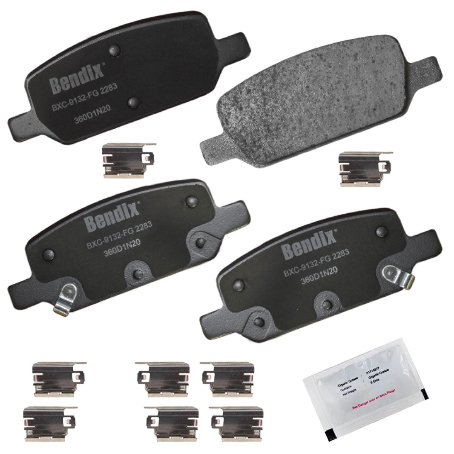 Bendix Priority1 Cfc2283 Ceramic Rear Brake Pads For Tesla 3 2023-2017, Y 2022-2020