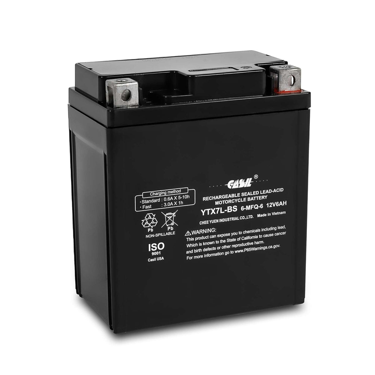 Ytx7L-Bs 12V 7Ah Battery For Honda 250 Cmx250C Rebel 1996-2014