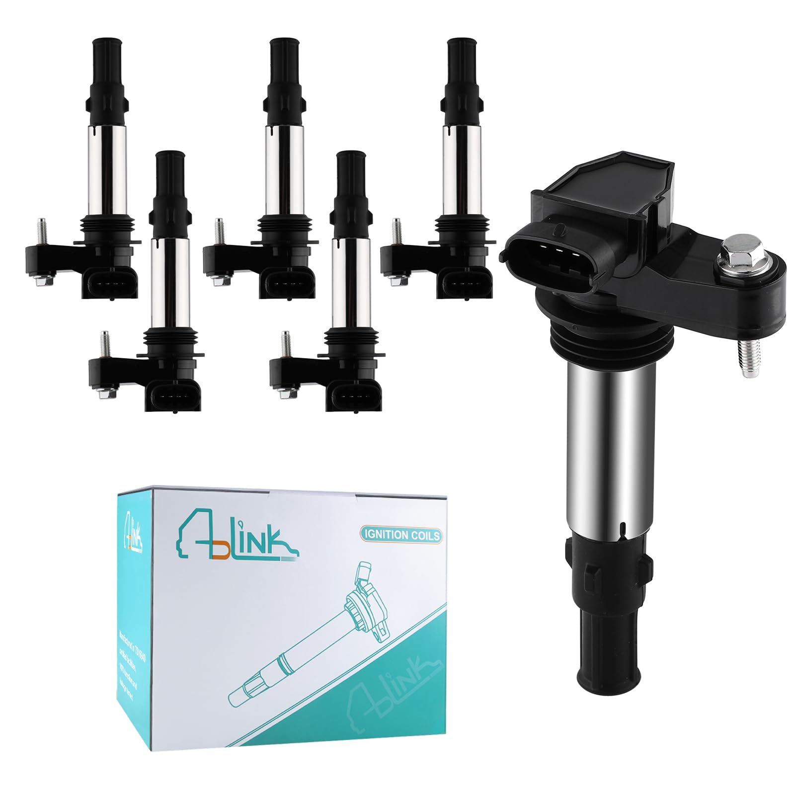 Uf375 Ignition Coil Pack 6Pcs (2.8L 3.6L V6) For Buick Allure Enclave Lacrosse Rendezvous,Cadillac Cts Srx Sts,Chevy/Chevrolet T