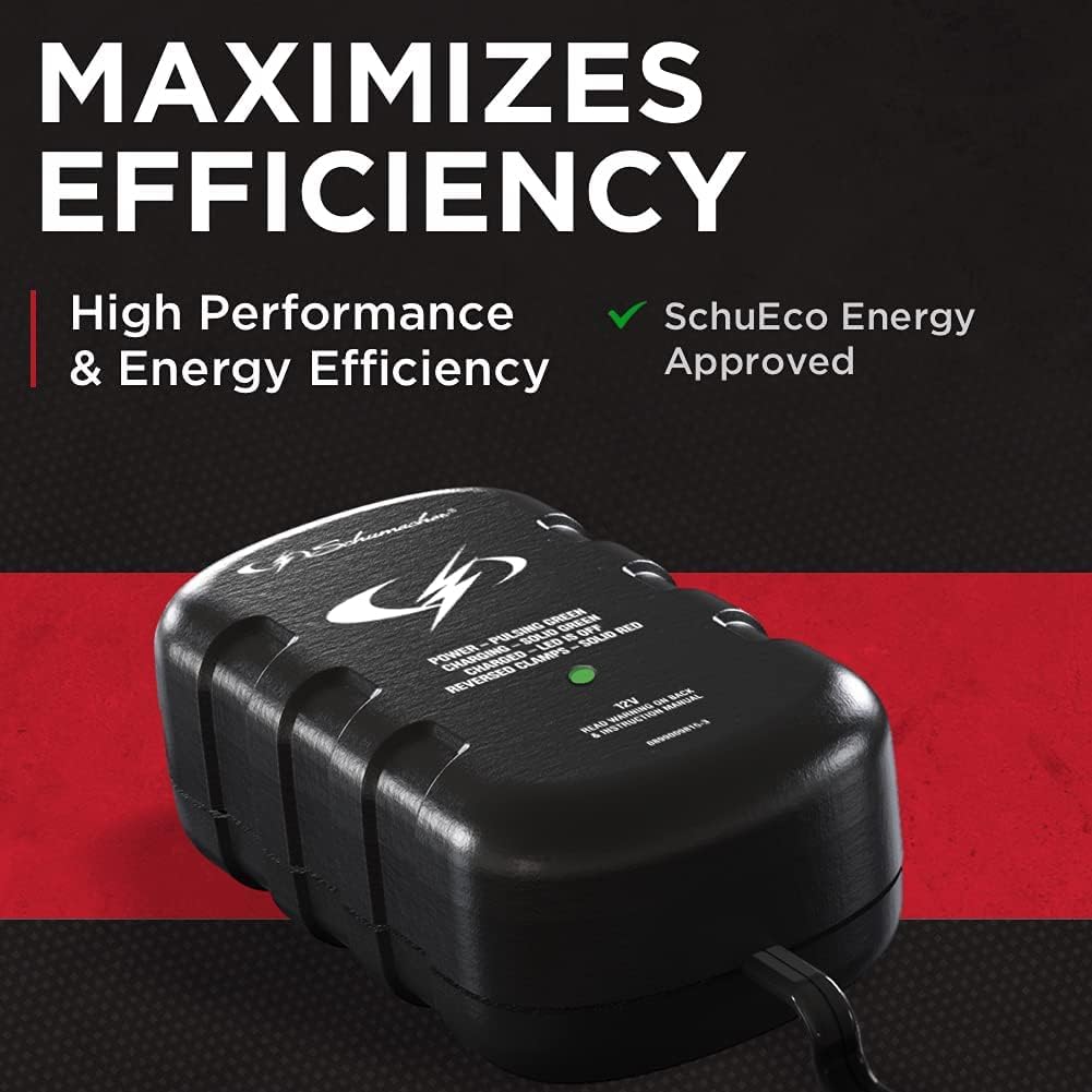 Schumacher Electric SC1278 Automatic Car Battery Maintainer - 12V Battery Charger for Power Sport, Car and Boat Batteries - 0.75