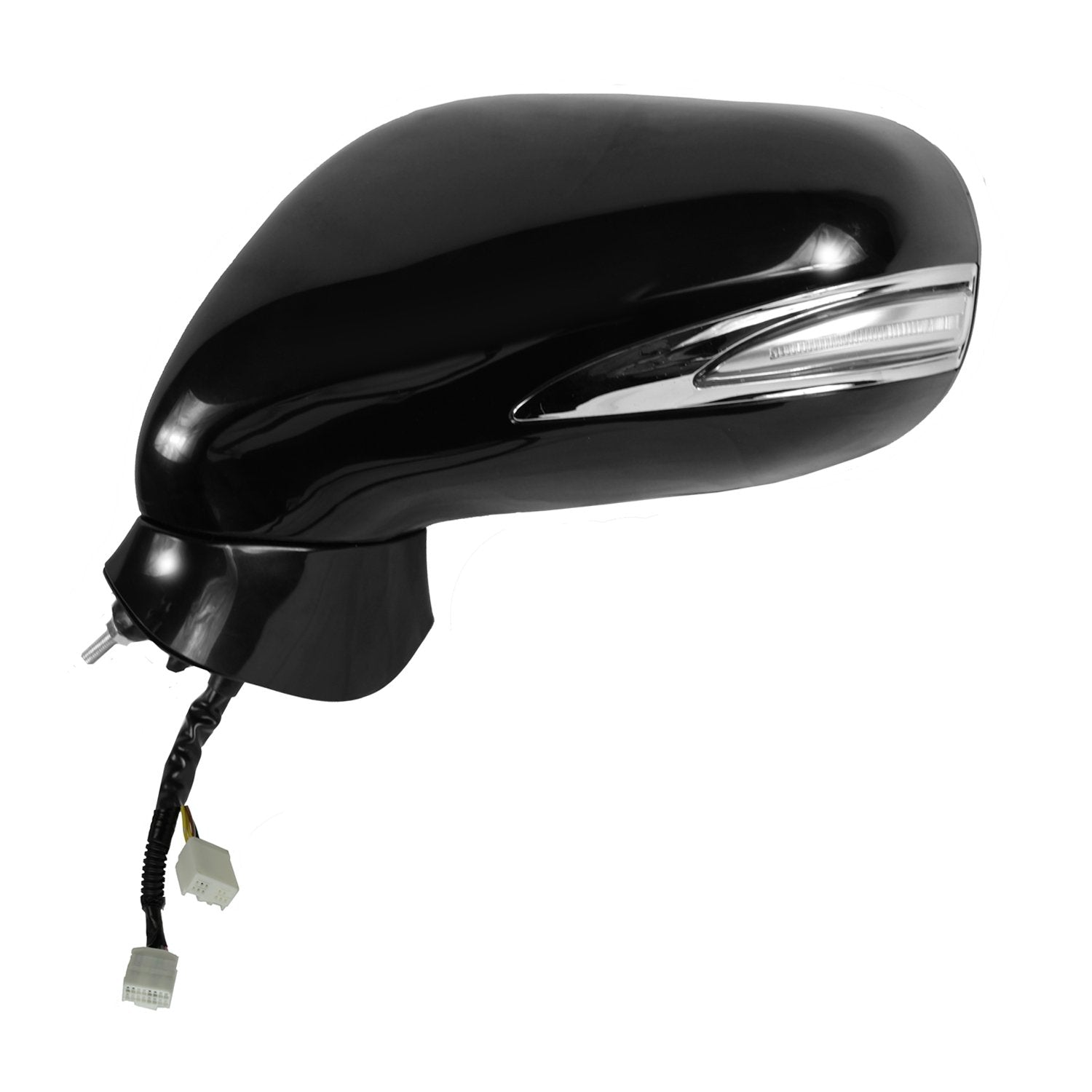 Fit System Driver Side Mirror for Lexus IS250 Sedan, IS350 Sedan, Black w/PTM Cover, w/Turn Signal, Memory, Puddle lamp, w/Luxury Sport pkg, Foldaway, w/o dimming, Heated Power