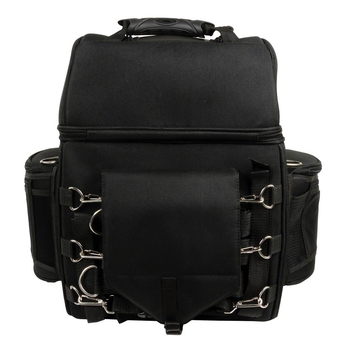 Milwaukee Leather SH682 Black Medium Motorcycle Textile Sissy Bar Travel Bag - One Size