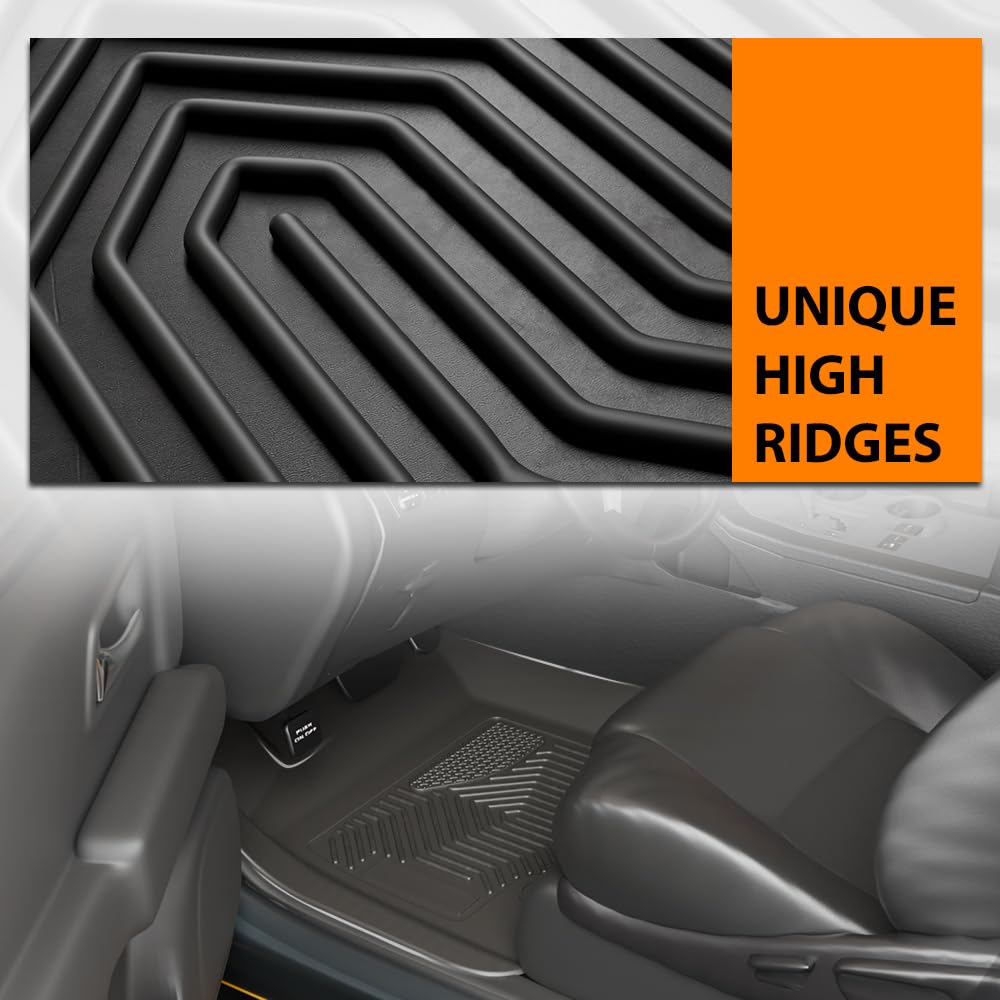 G-PLUS All Weather Floor Mats for Tesla Model 3 (2017-2023) - TPE Full Coverage Cargo Liners, Black, Not for 2023 Oct-2024 Model