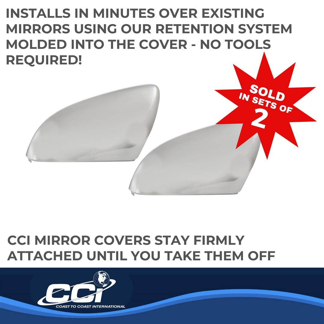Coast To Coast International Chrome Mirror Covers, Set Of 2, Compatible With Ford Edge 2015-2023 - Ccimc67515R
