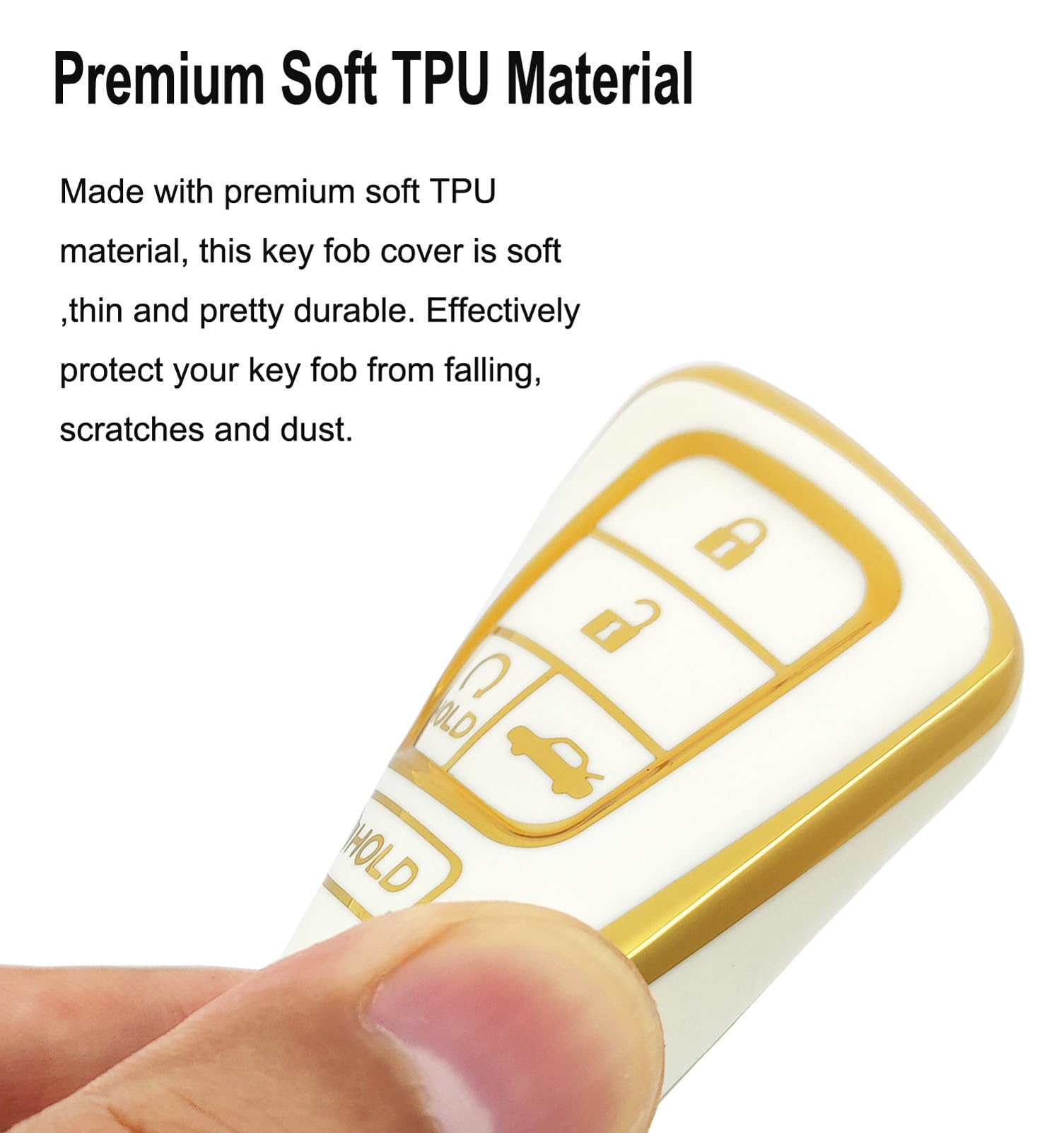 Arruweer Soft TPU Key Fob Cover for Honda Smart Key Fob Case Holder Protector Compatiable with Honda Accord Civic CRV Pilot Ridg