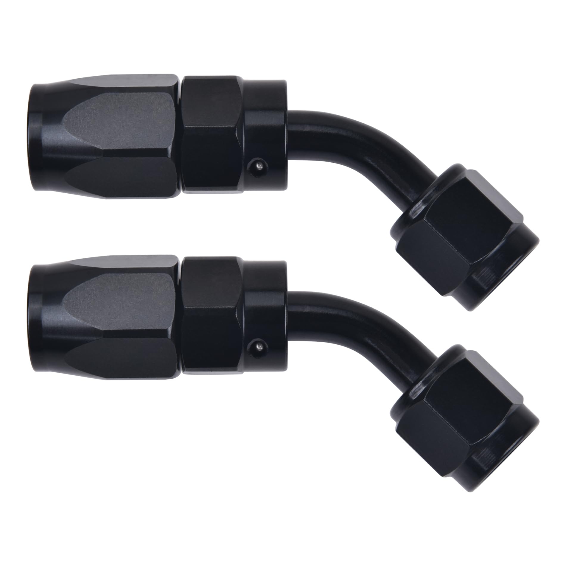 Evil Energy 6An Hose End Fitting 45 Degree Swivel For Cpe Braided Hose Black 2Pcs