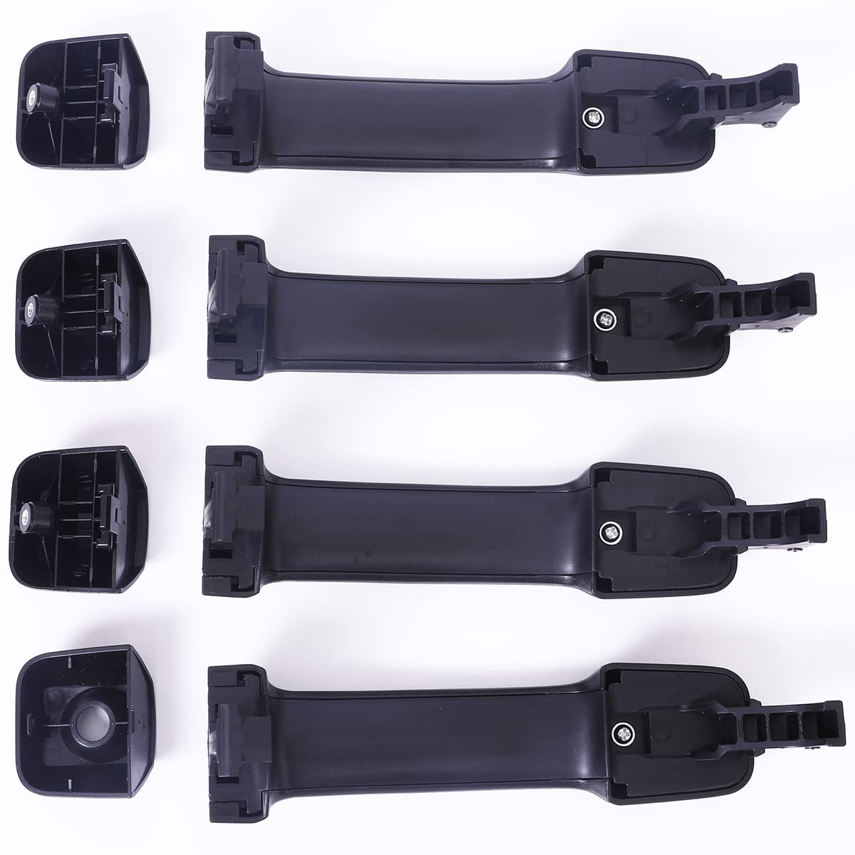 Cheriezing 69210-0C010 Exterior Door Handle Compatible With 2007-2021 Tundra Replace# 69217-0C010, 69217-0C030 (Textured Black) Set Of 4