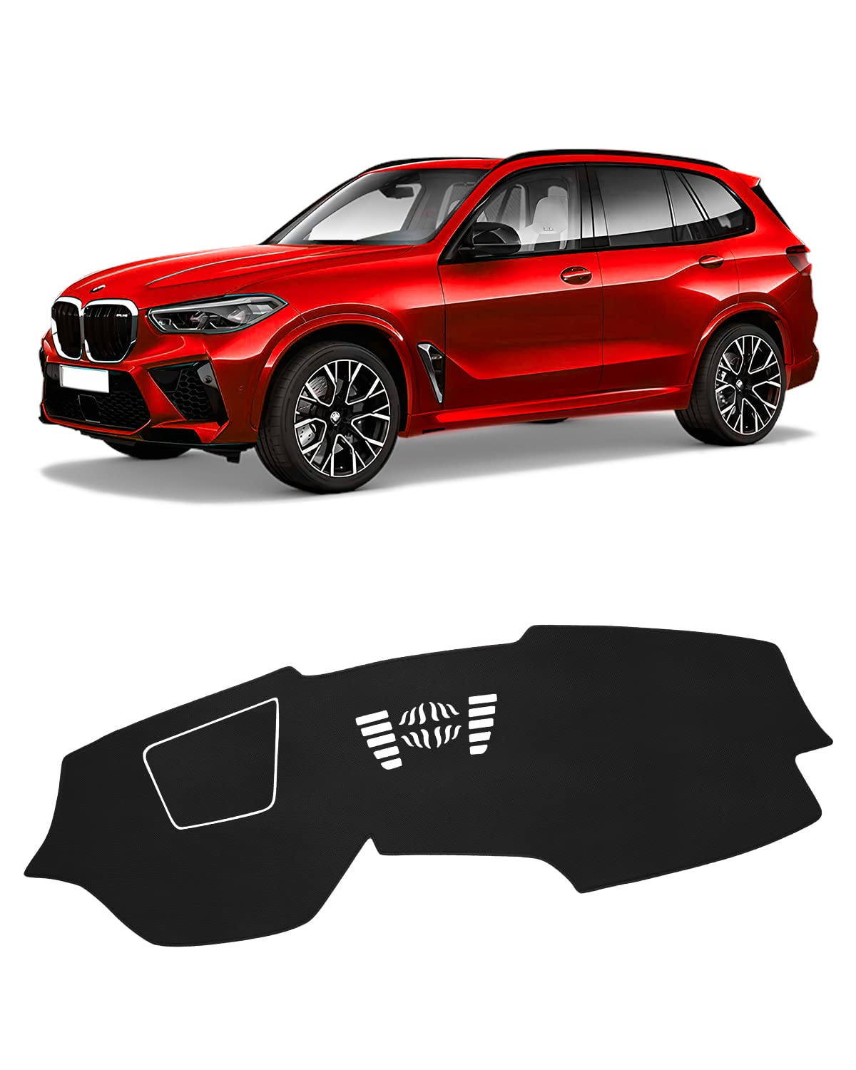 Fiilines Dash Cover Compatible With 2019 2020 2021 2022 Bmw X5/X7 Dashboard Cover Mat For X5/X7 Accessories Sunshade Nonslip Mes