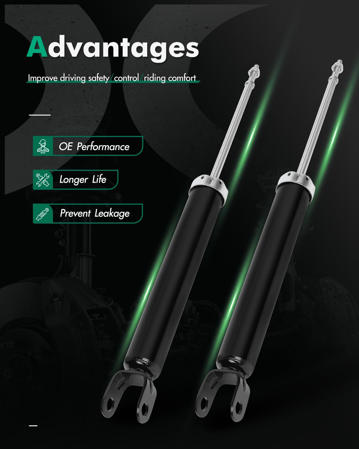 Shocks,Scitoo Rear Shock Absorbers Fit For 2007 2008 2009 2010 For Hyundai Elantra Gas Struts 349085 5622 Set Of 2