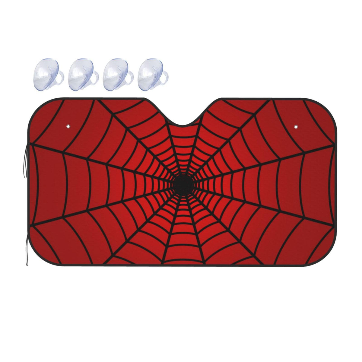 Red Spider Web Car Windshield Sunshades Cute for Women Men Auto Sun Visor Blockers Universel Fit Sedan Van SUV Truck Accessories