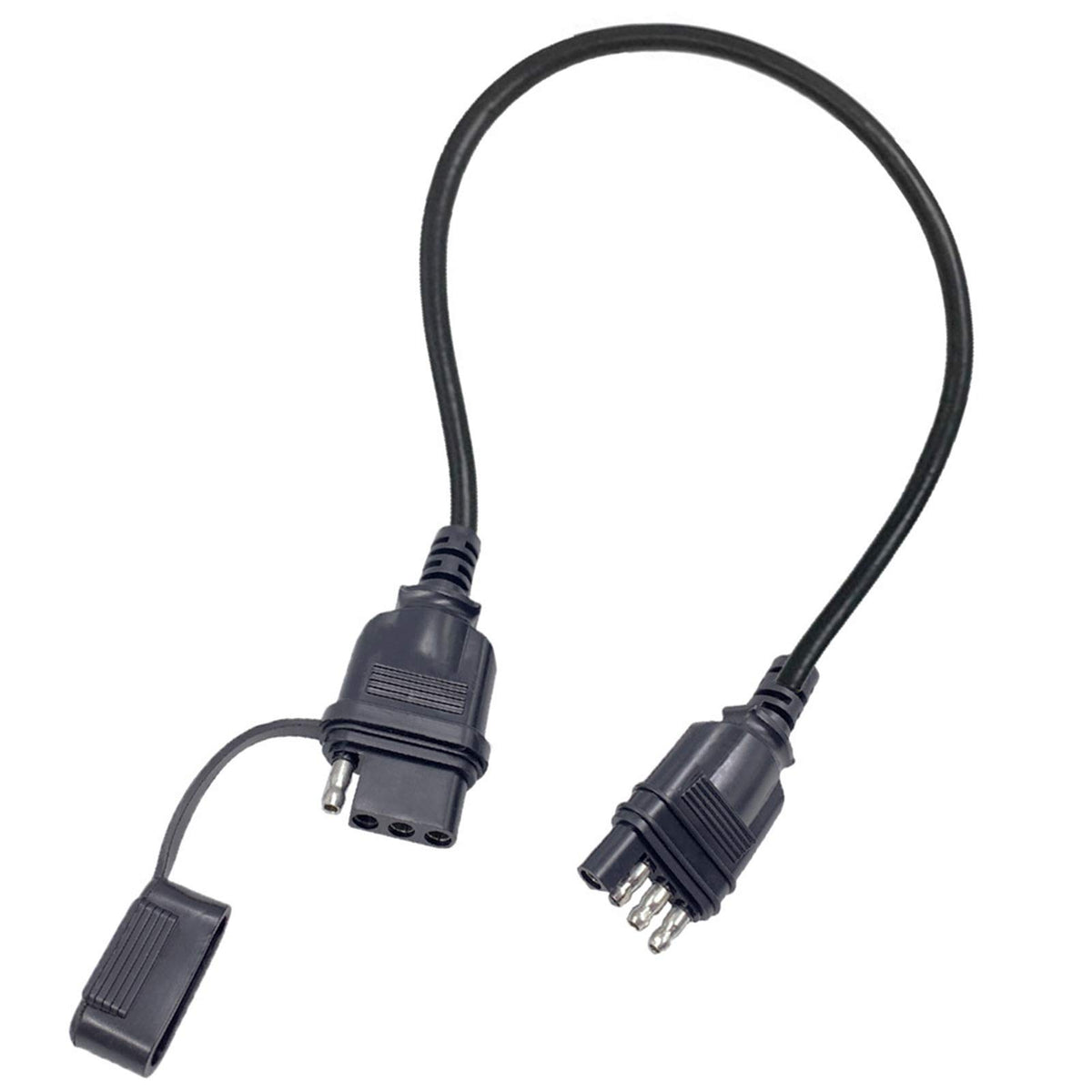 Carrofix 4 Way Flat Trailer End Connector With 32-Inch Jacketed Cable Wire 4 Pin Trailer Wiring Extension