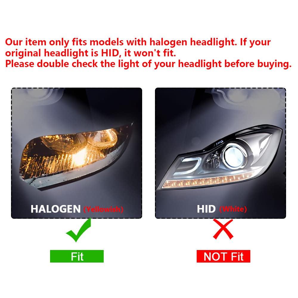 Ecotric Headlight Assembly Compatible With 2010-2013 Mazda 3 Front Lamp Headlamp Corner Projector Replace For Ma2518130, Ma25191