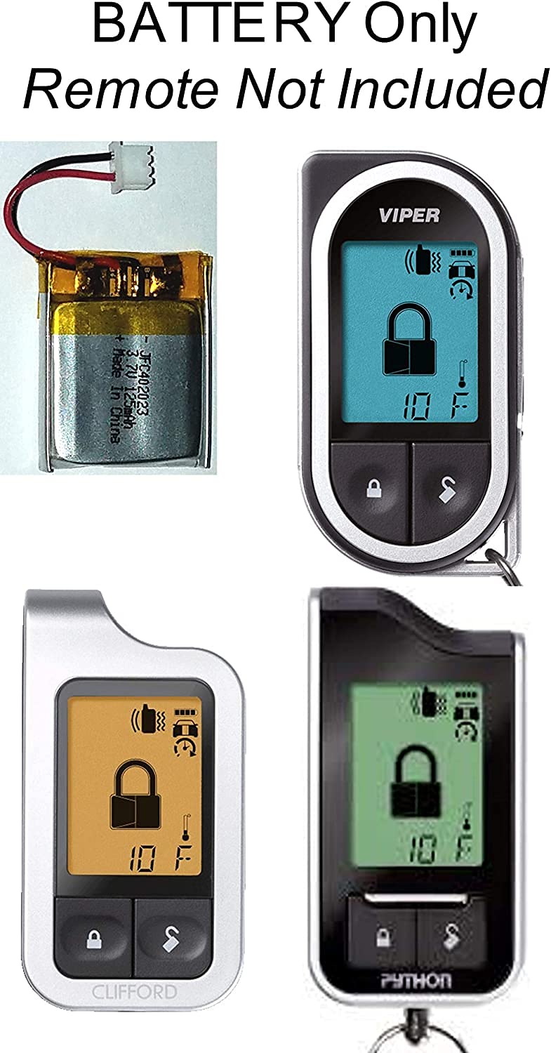 Directed Electronics Jfc 7752 New Genuine Oem Replacement Battery Compatible With Viper Python Clifford Remotes (125Mah)