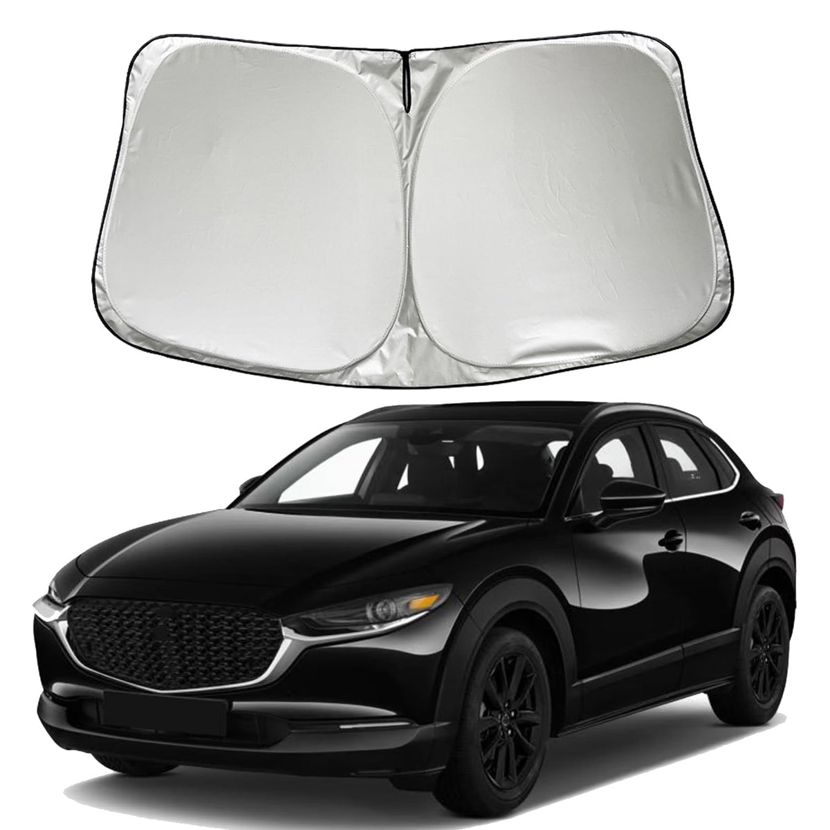 SZYUCHEN Car Windshield Sun Shade Sunshade for Mazda 3 Mazda3 2025 2024 2023-2019 Hatchback/Sedan Accessories, Foldable Car Fron