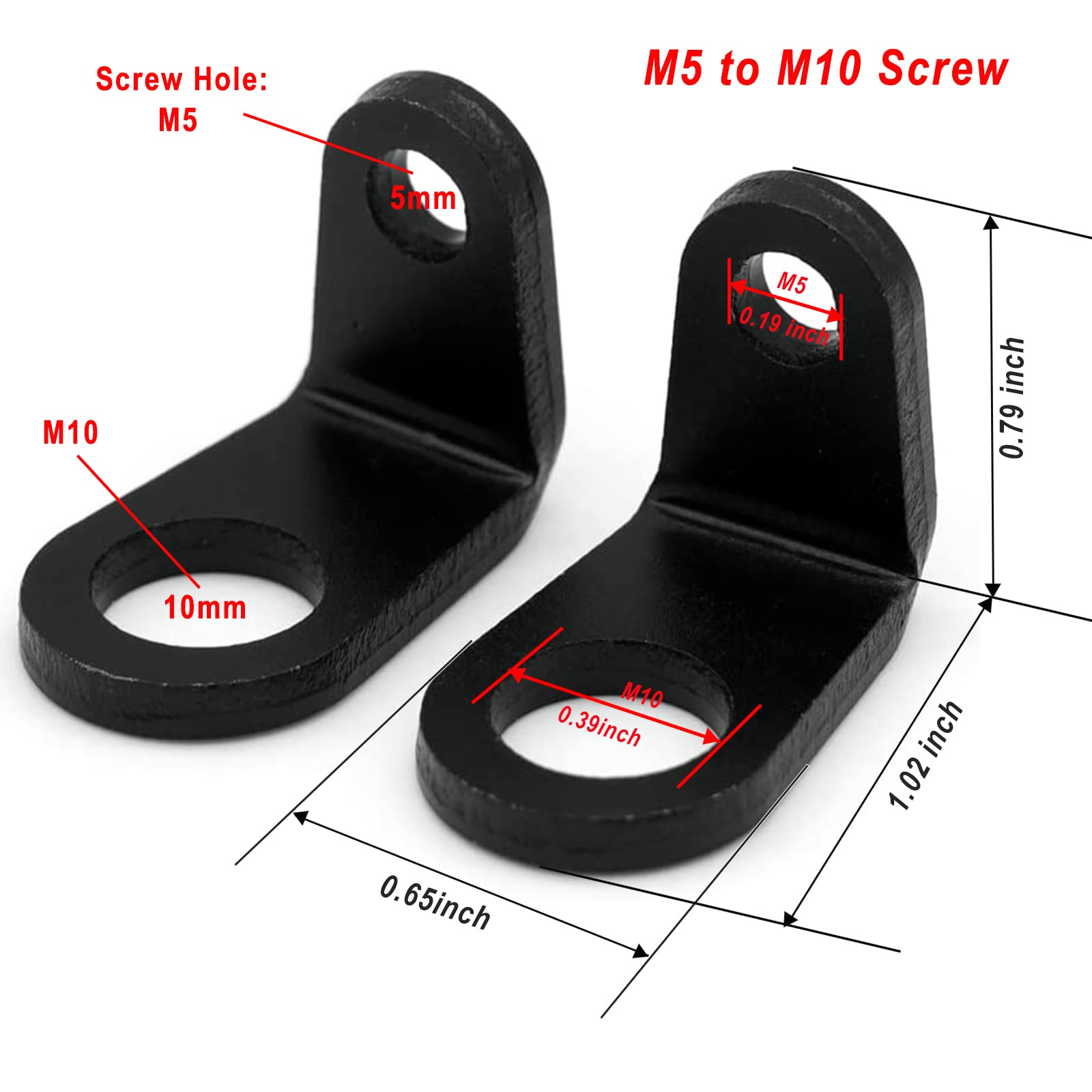 Motorcycle Turn Signals Brackets Universal L Shape M5 to M10 Screw, 5mm to 10mm hole Motorbike Mounting Brackets Relocation hold