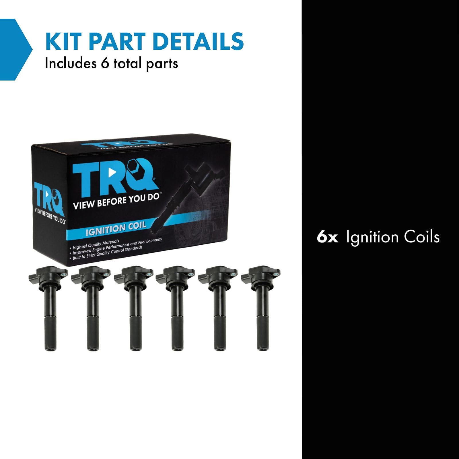 Trq Ignition Coil Set Compatible With 2004-2008 Mitsubishi Endeavor 2004-2007 Galant