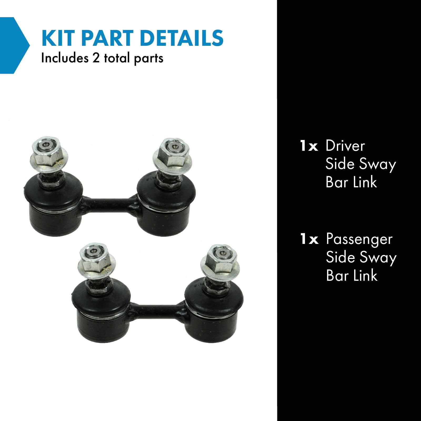 Trq Rear Sway Bar End Link Left Right Pair Set For 90-94 Talon Laser Eclipse Elantra