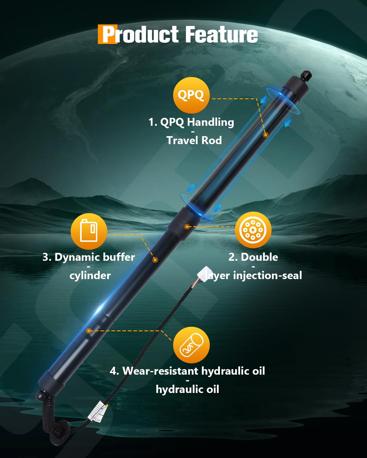 Scitoo Rear Left Tailgate Power Lift Support Shock Strut Fit For Lexus Nx 2017-2019 -Replace 6892079017