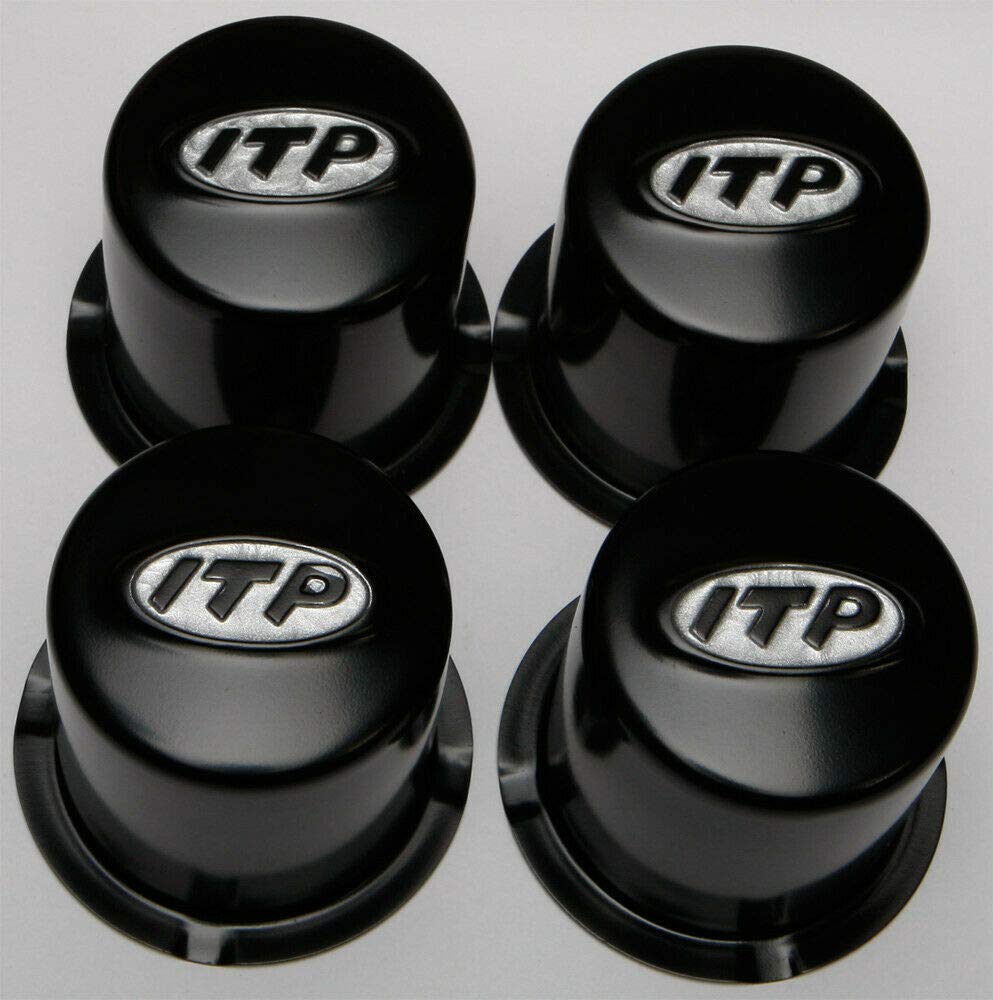 Itp Steel Wheel Center Caps 4/110 Black 4 Piece Set