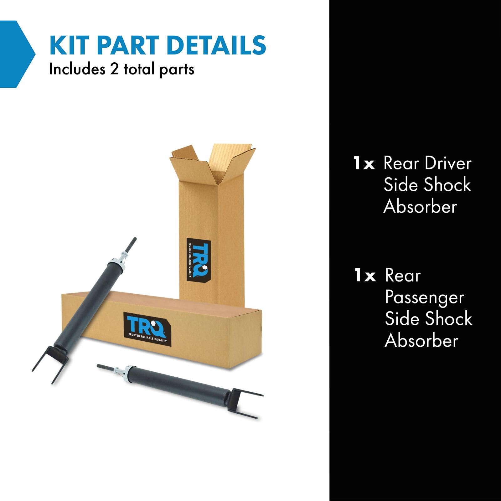 Trq Rear Shock Absorber Set Compatible With 2010-2019 Ford Taurus 2009-2012 Lincoln Mks