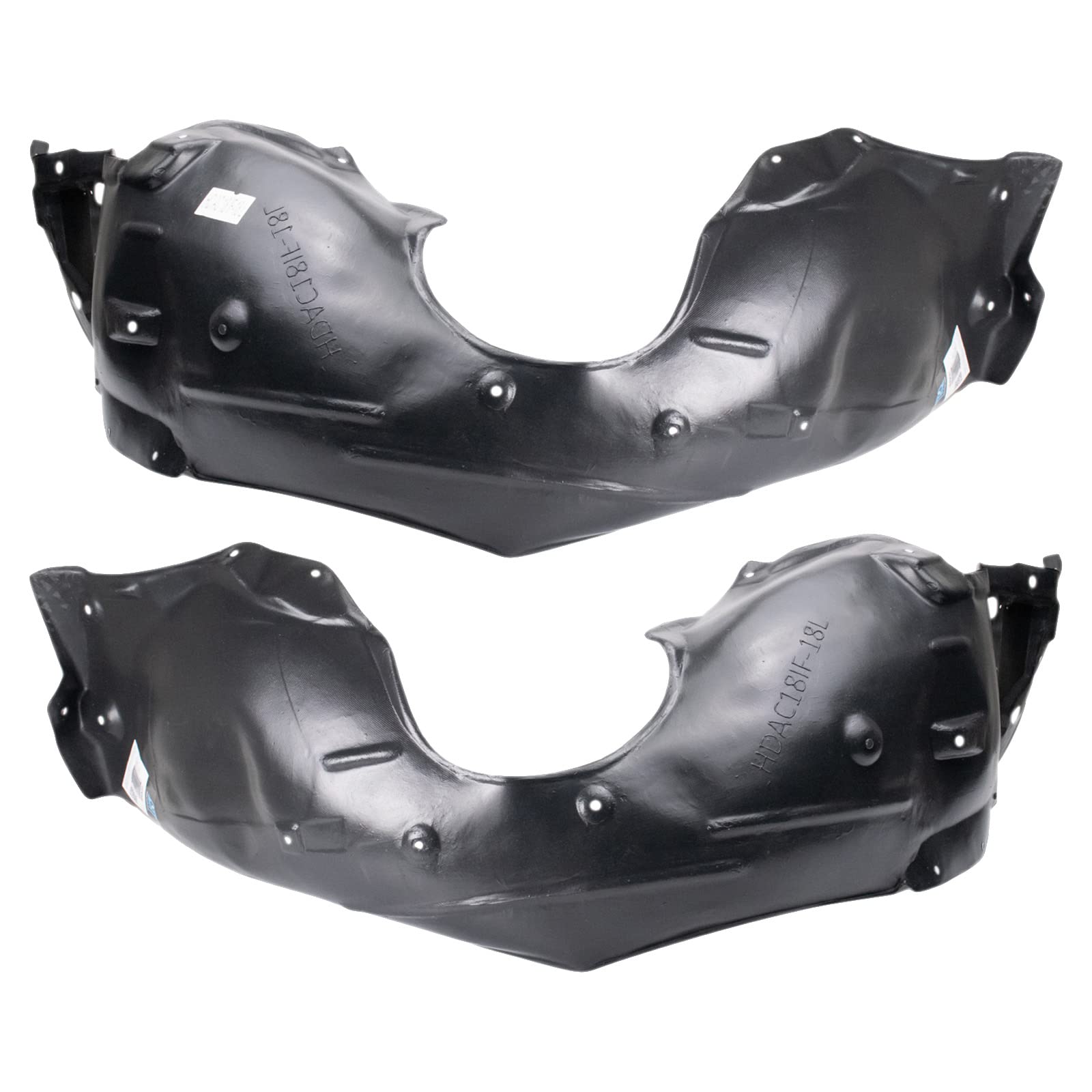 Trq Front Inner Fender Liner Set Compatible With 2018-2022 Honda Accord Ho1248180 Ho1249180