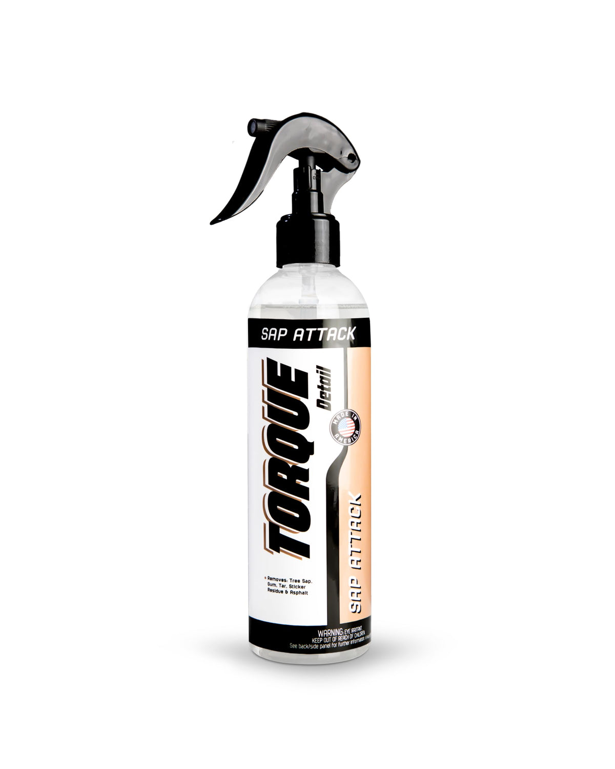 Torque Detail Sap Attack 8Oz - Removes Tree Sap, Tar, Gum, Sticker Residue & Asphalt - Sap, Tar, Adhesive, Sticker Remover For C
