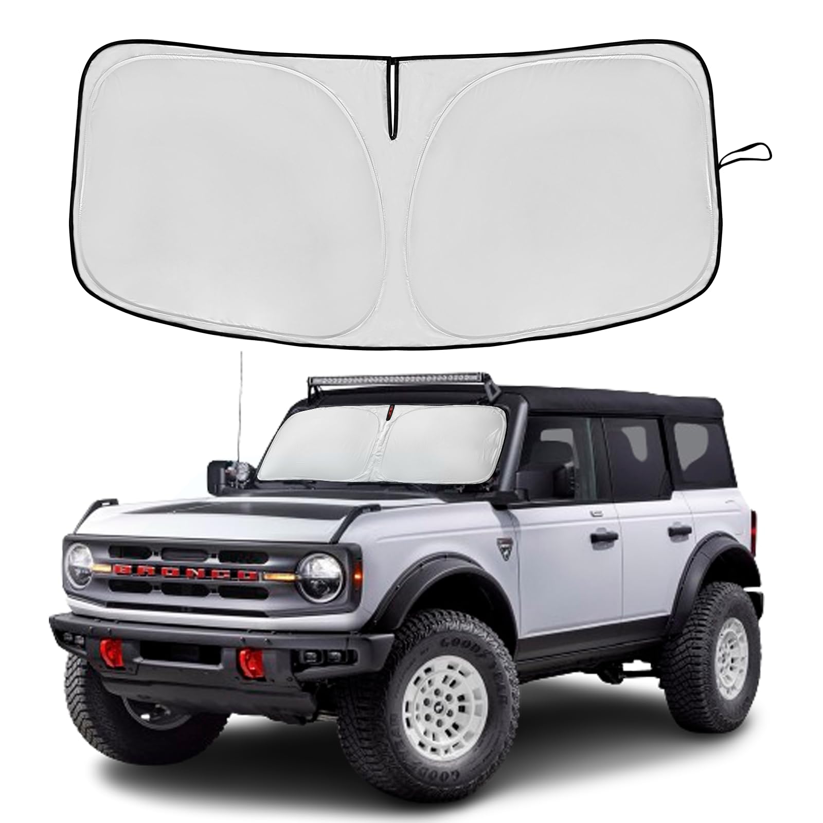 For Ford Bronco Sport 2021-2024 2025 Windshield Sun Shade Front Window Shade Custom Fit Bronco Sport Accessories Sun Visor Folda