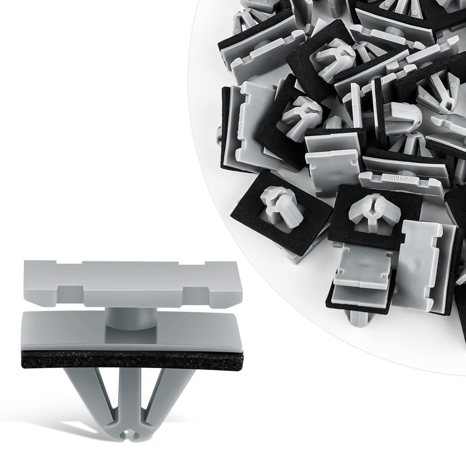 Gooacc 50Pcs Wheel Flair Mounting Clip Rocker Moulding Fender Clip With Sealer For Buick Cadillac Chevrolet Gmc Jeep Pontiac Mon