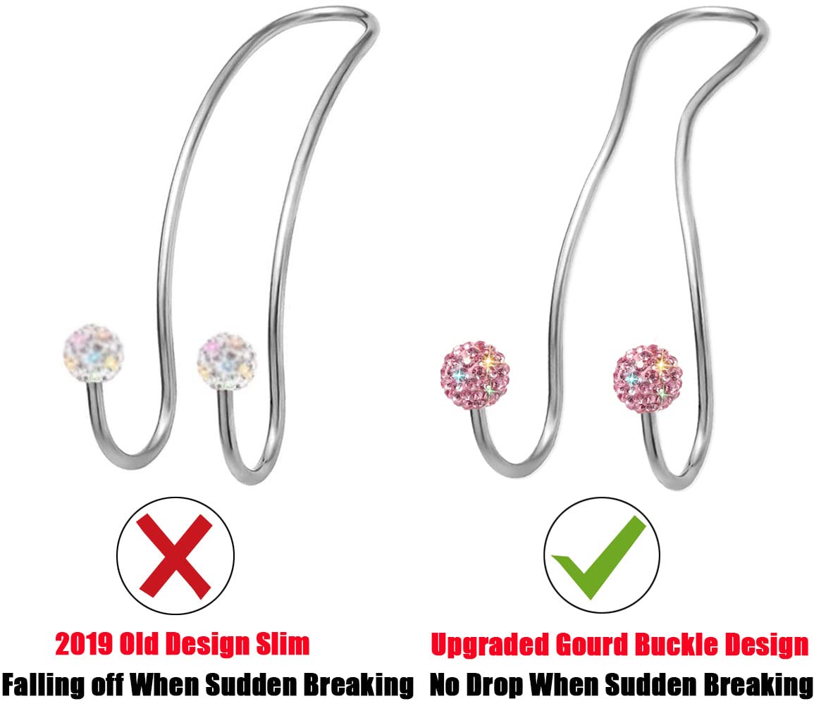 Mtgocha Bling Purse Hook For Car Headrest Hooks Upgraded Cute Car Purse Hooks Car Seat Hooks For Headrest Metal Car Bag Hooks Ca