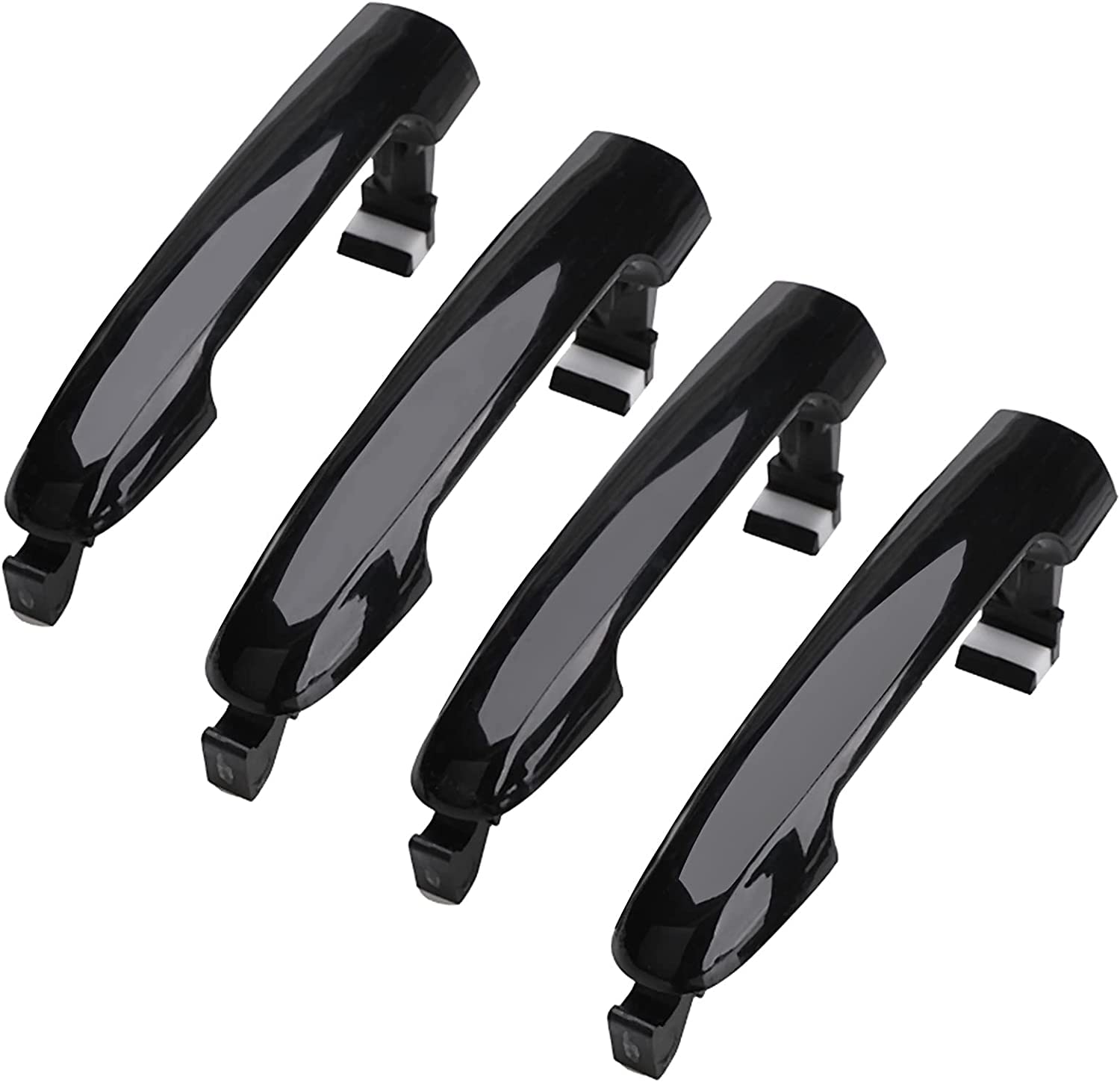 Lcyolada 4Pcs Exterior Door Handles For Hyundai Sonata 2006 2007 2008 2009 2010, Front And Rear, Drive & Passenger Side Replaces ?82651-3K00,Black