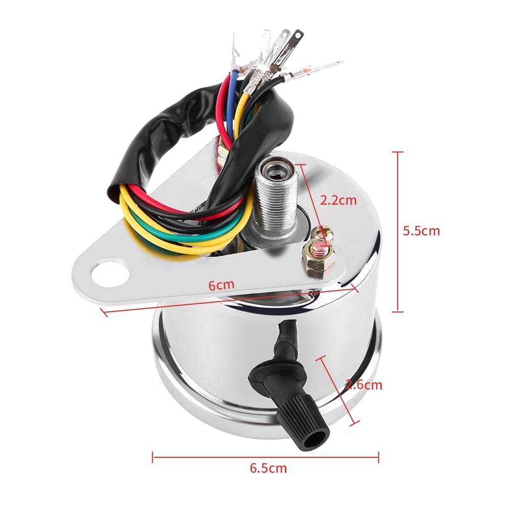 Motorcycle Odometer Speedometer Gauge Signal Dual Digital Display Km/H Universal 1Pc(Black)