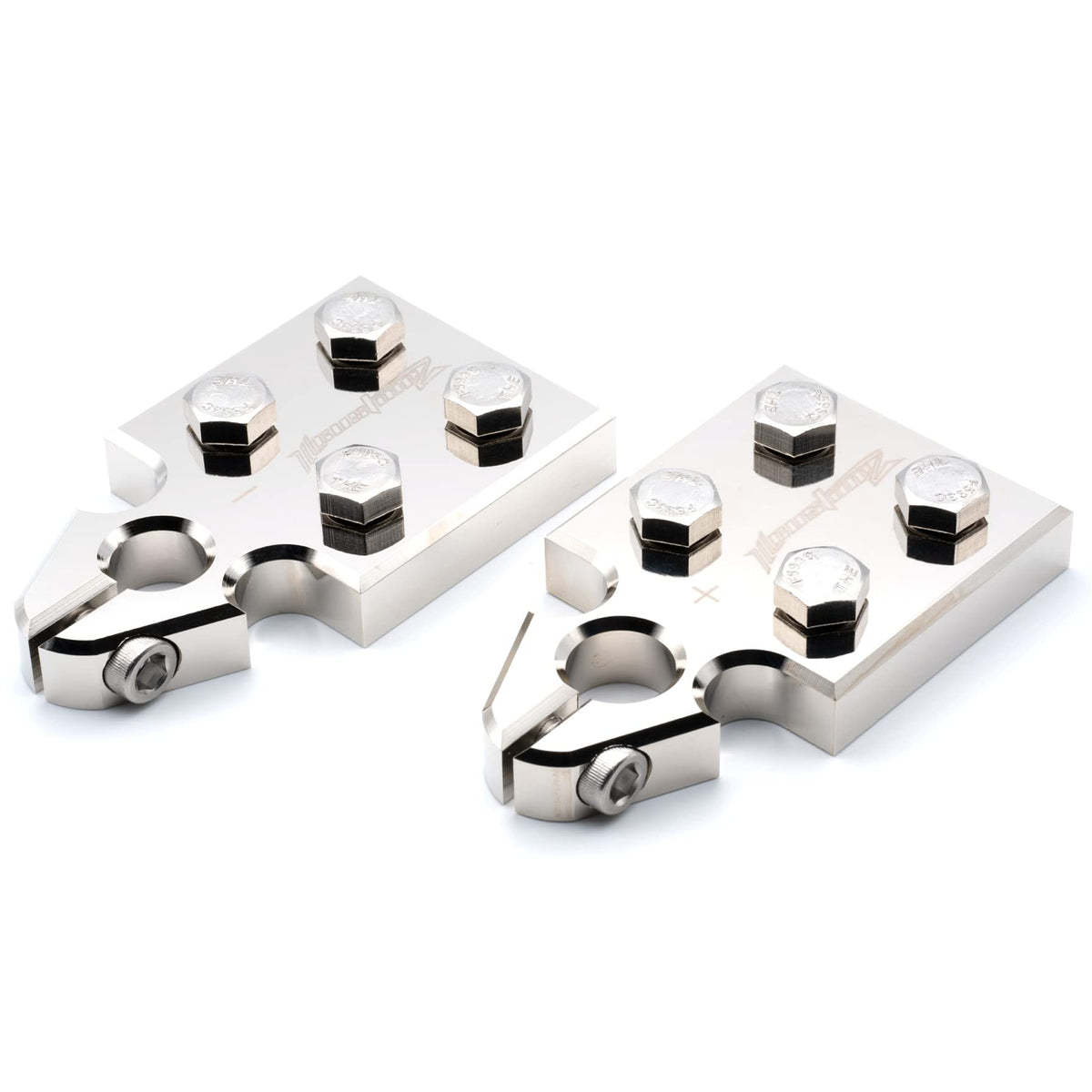 Ill Customz 4 Spot Battery Terminal Distribution Block 8Awg Up To 4/0(Xl) Lug Style Sae Top Post Heavy Duty Electrical Grade Alu
