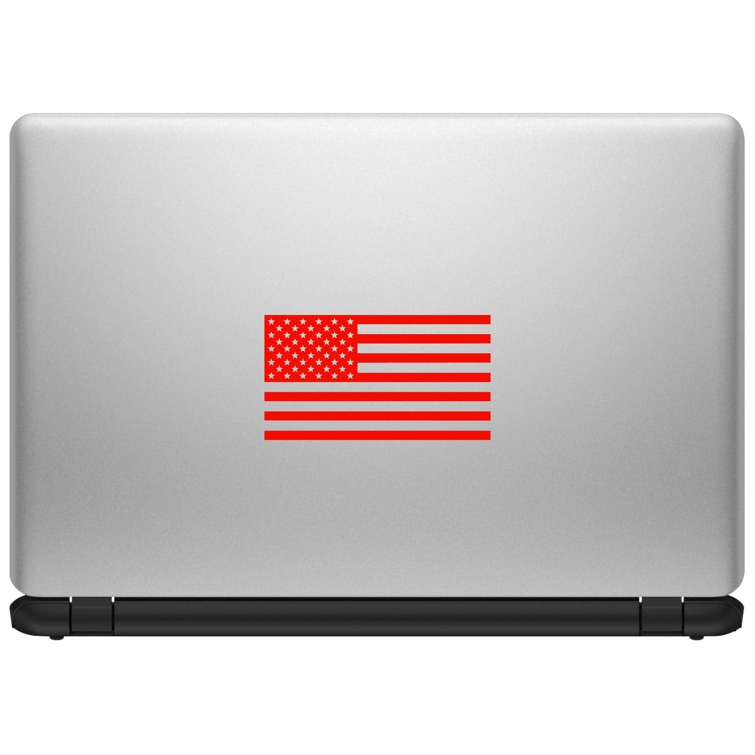 Hill Country Vinyl American US Flag Decal Sticker - 10in x 5.5in, Matte Red, Vinyl for Laptop/Car/Truck/Window/Bumper