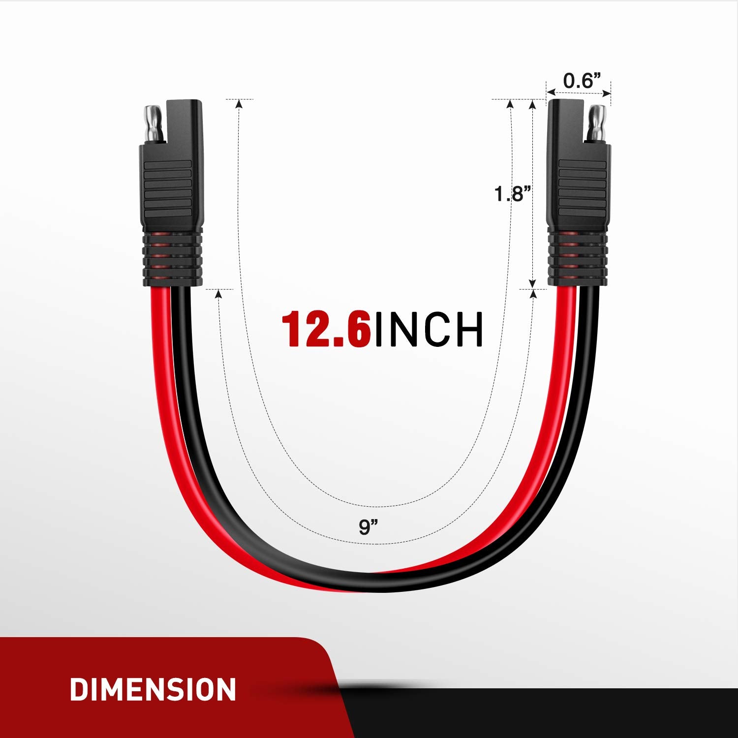 Nilight 5 Pack Sae To Sae Extension Cable 10Awg 2 Pin Sae Connector Extension Cord 10 Gauge Dual Head Plug Audiopipe Polarized W