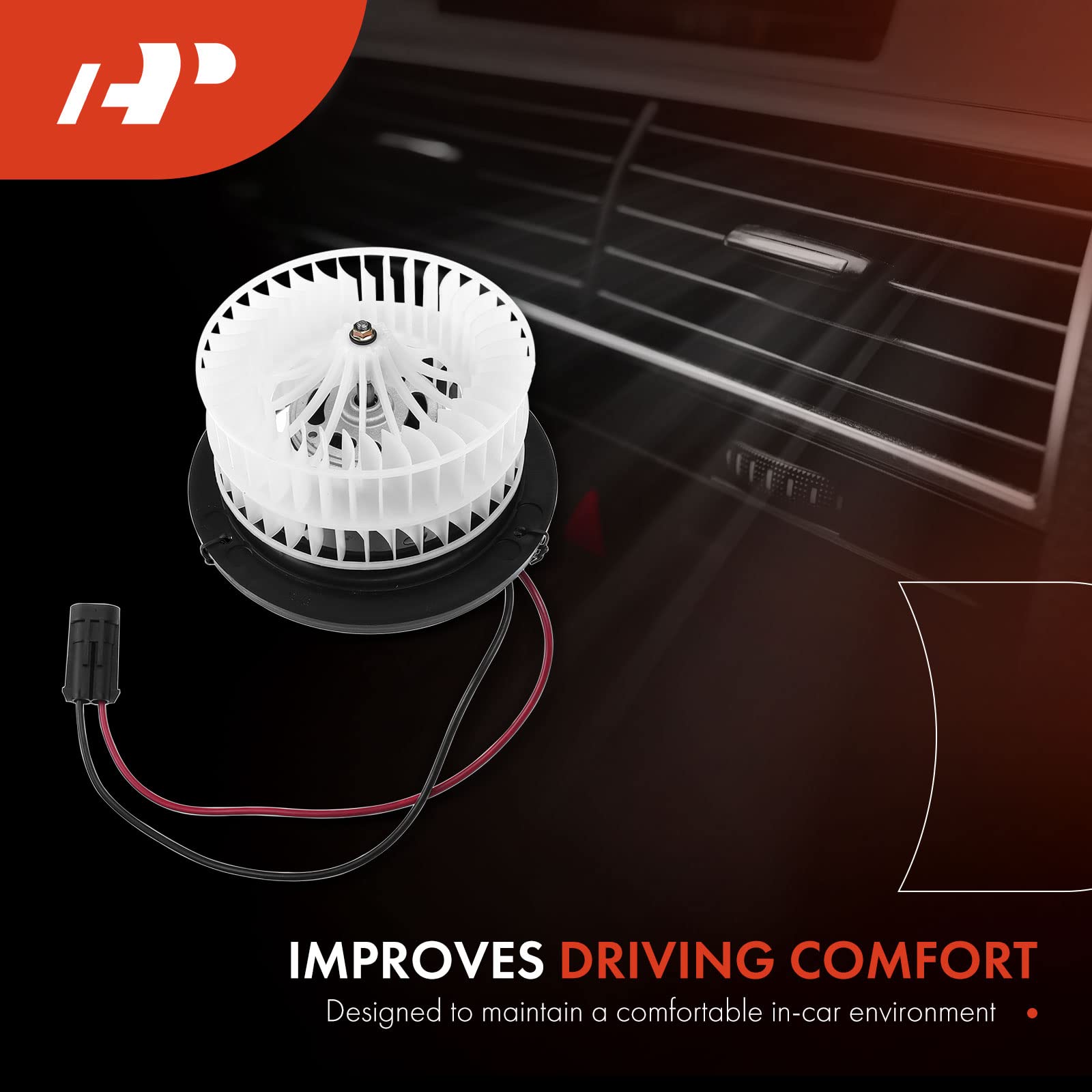 A-Premium Hvac Heater Blower Motor Assembly Compatible With Freightliner & Volvo Vehicles - Classic 2001-2010, Classic Xl, Fl106, Fl112, Fl50, Fl60, Fl70, Fl80, Flc112, Fld112, Vn, Front Side