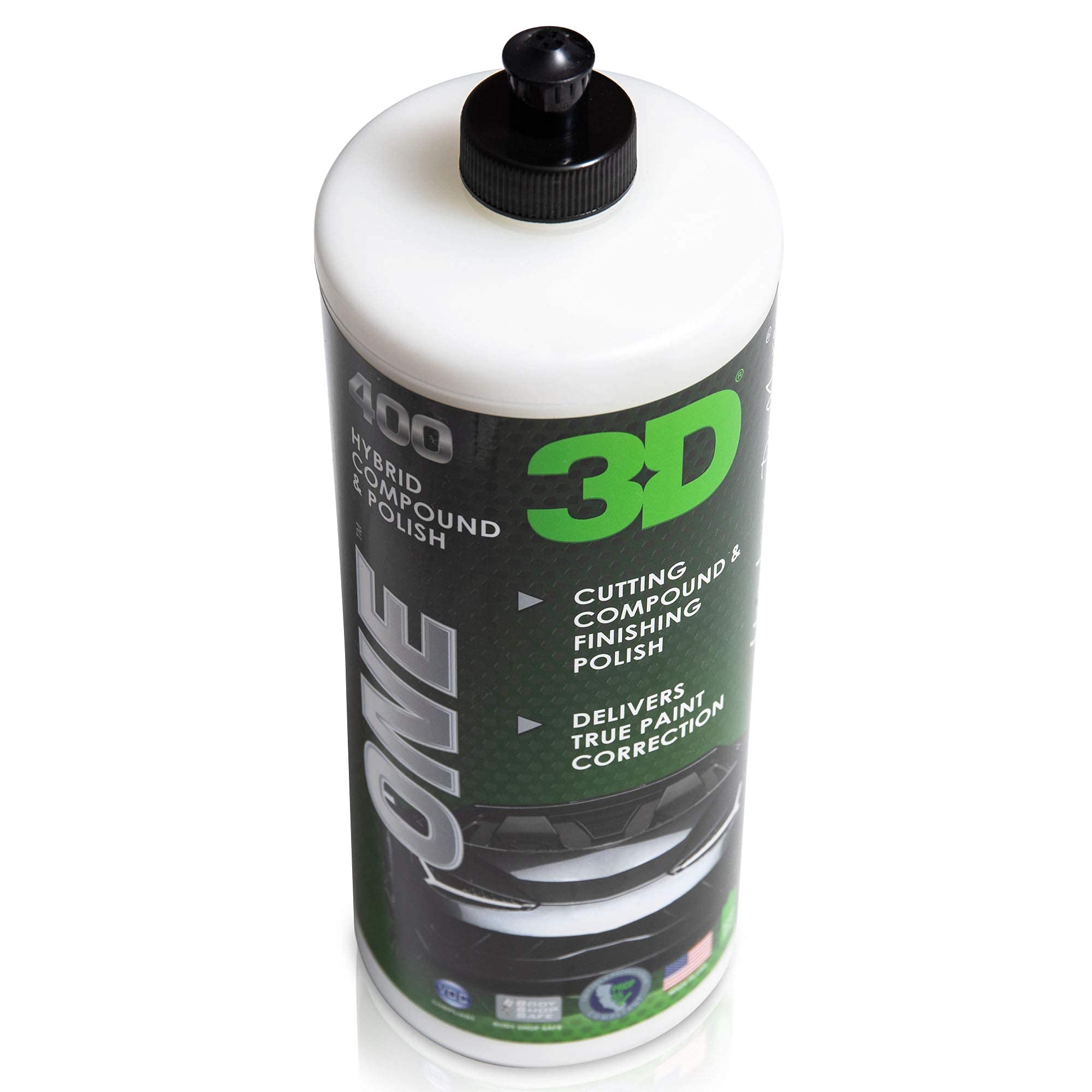 3D One Car Scratch & Swirl Remover - Rubbing Compound & Finishing Polish - Buffing Compound Swirl Remover - True Car Paint Correction 32Oz.