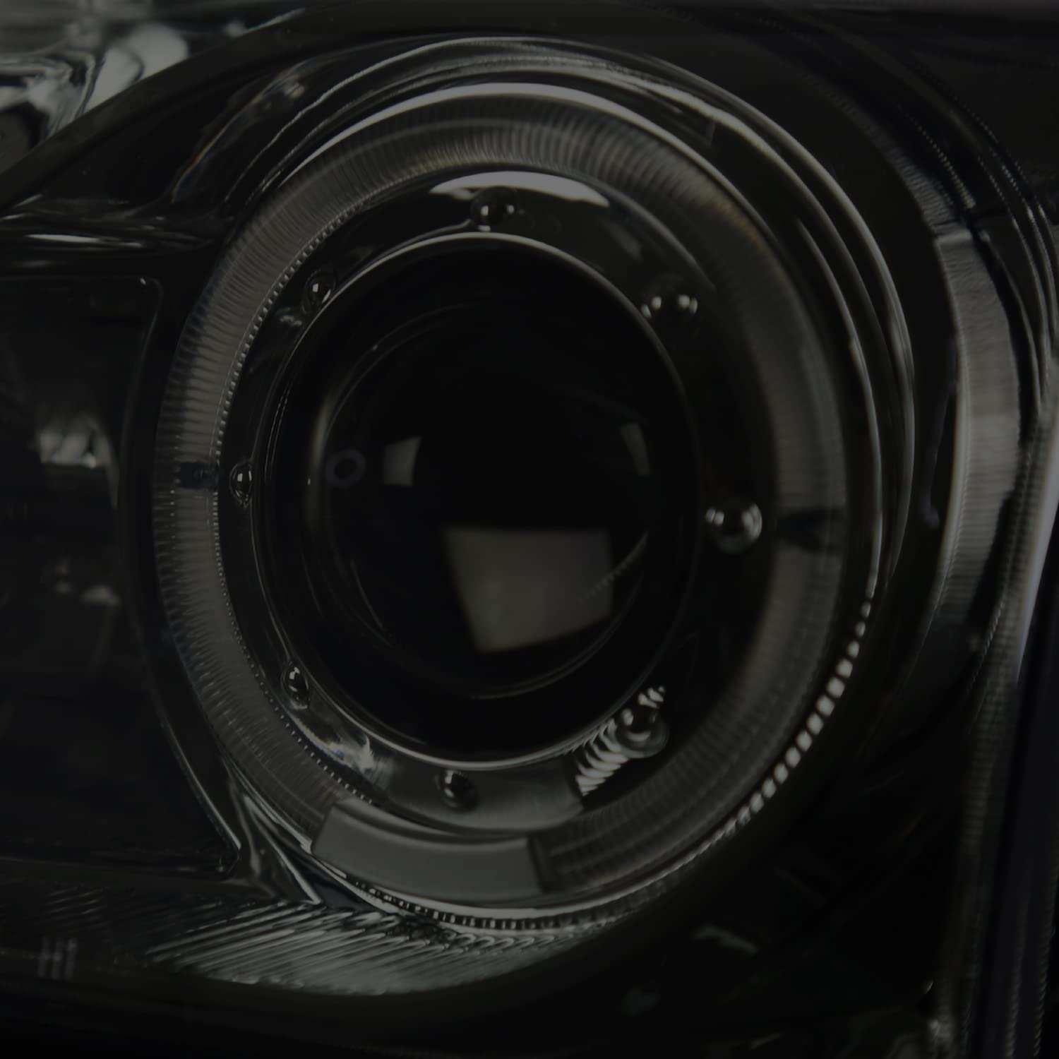 Spec-D Tuning Smoke Lens Projector Headlights W/Halo Ring Compatible with 1998-2000 Ford Ranger Left + Right Pair Headlamps Assembly