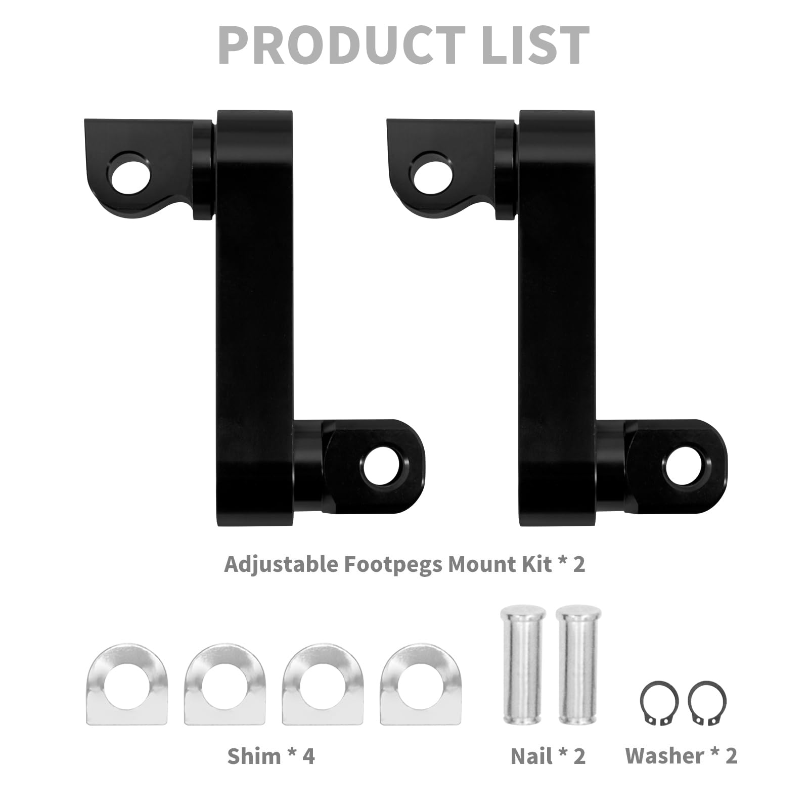 HCmotorku Adjustable Footpegs Highway Pegs Male Mount Foot Peg Clamp Support Extensions Bracket Fit For Harley Sportster Dyna So