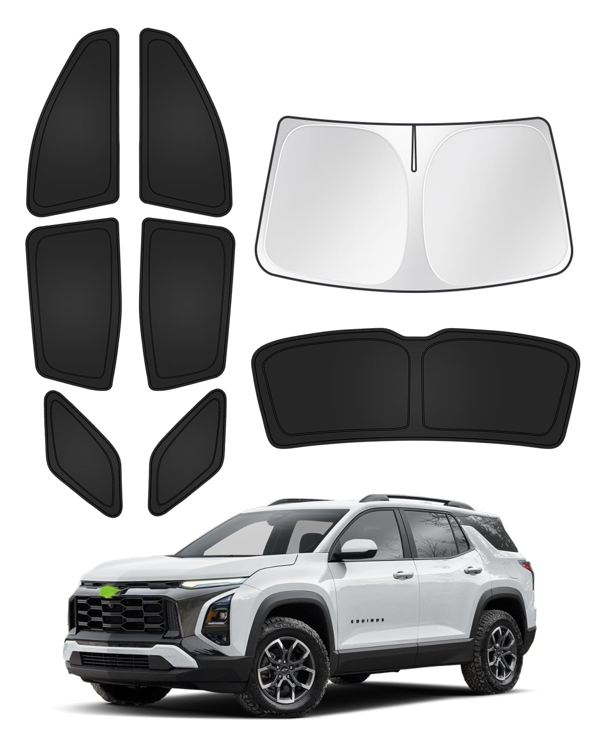 Canvcle Sunshades For 2025 Chevrolet/Chevy Equinox Accessories Windshield Sun Shade Side Rear Window Shade Cover Sun Visor Shiel