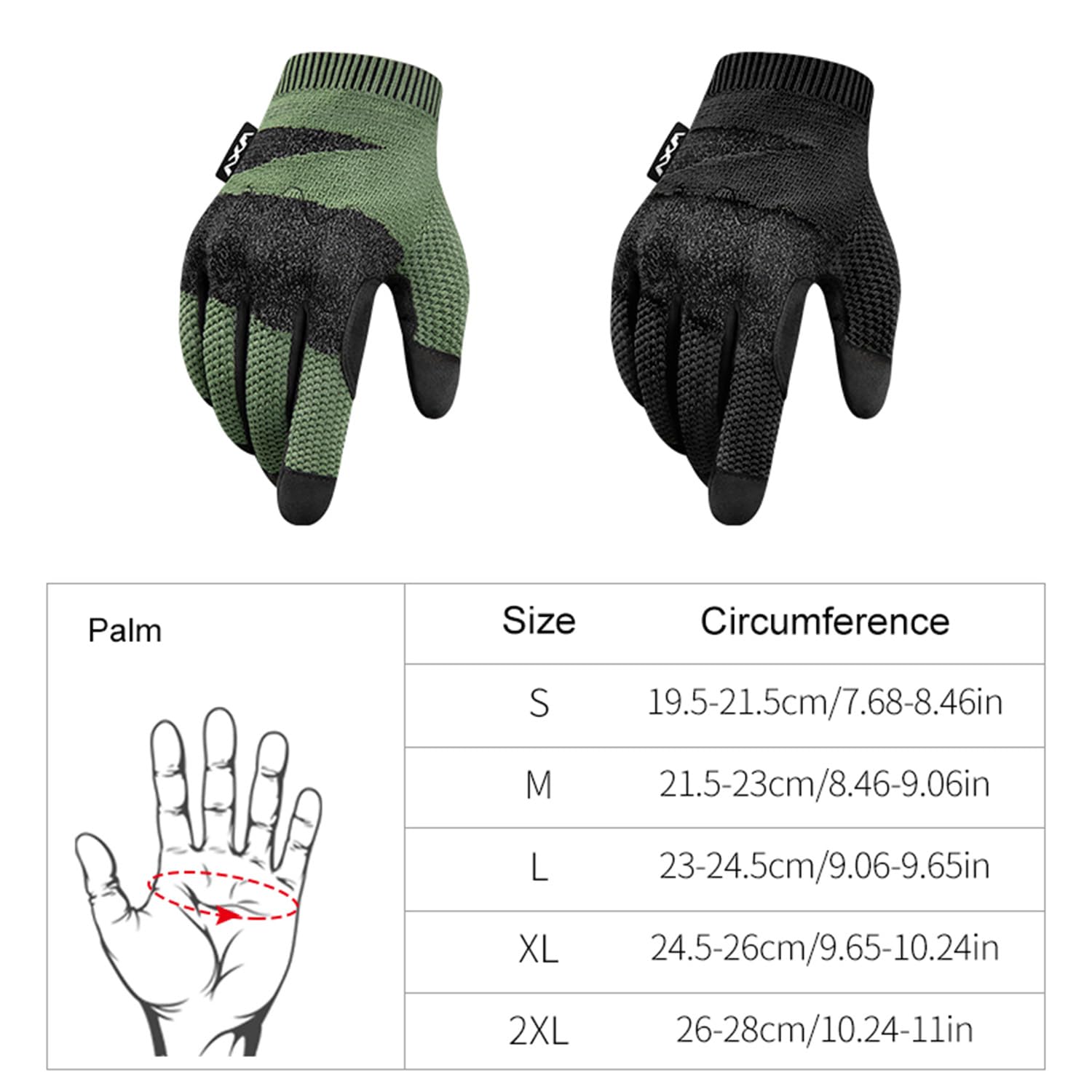 Vxw Motorcycle Gloves For Men Full Finger Touchscreen Motorbike Gloves High Protection Motorcycle Gear For Bmx Atv Road Racing(S