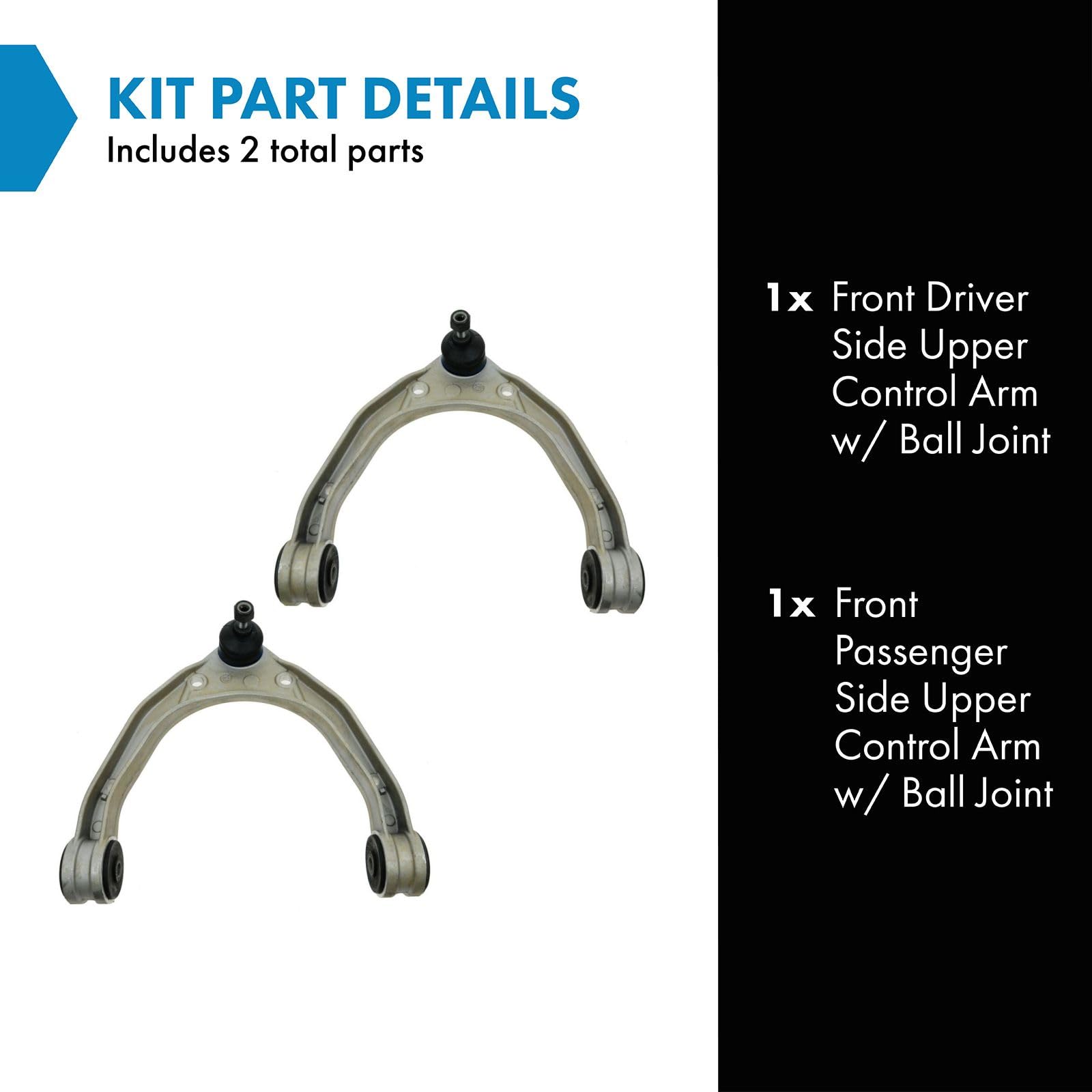 Trq Front Upper Control Arm With Ball Joint Set Compatible With 2007-2015 Audi Q7 2003-2010 Porsche Cayenne 2004-2010 Volkswagen